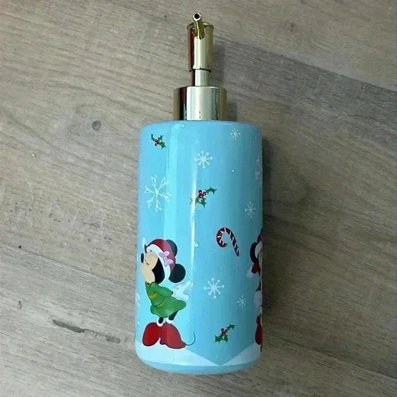 Disney Holiday Christmas lotion pump featuring Santa Mickey and Minnie EUC - Picture 2 of 9